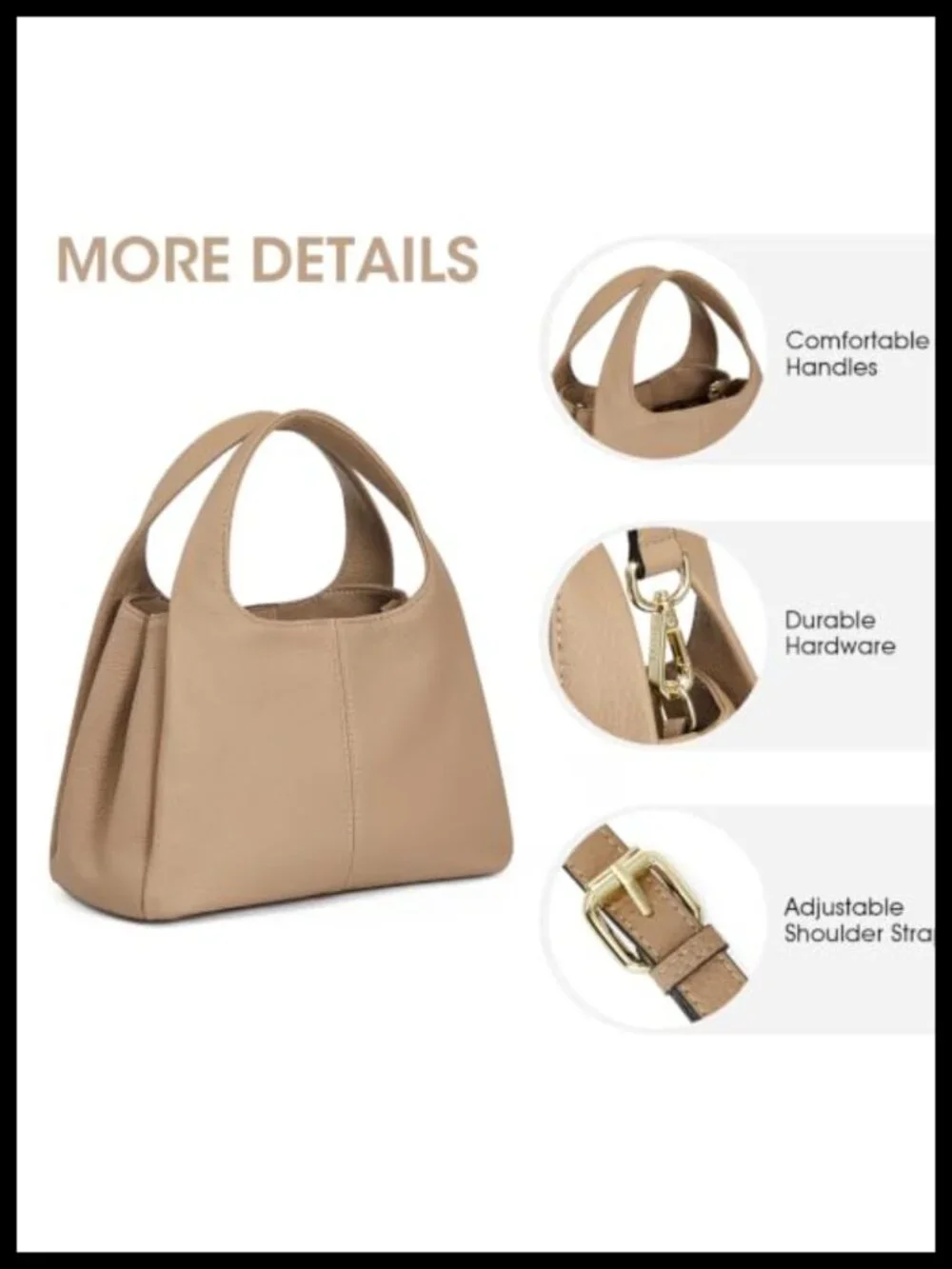 Leather Satchel Handbag Crossbody Purse Women Top Handle Adjustable Strap